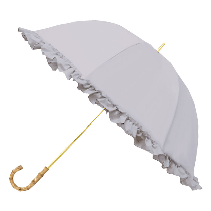 pinktrick 完全遮光 深張り フリル 55cm 日傘 長傘 かさ 傘 晴雨兼用 はっ水 遮熱...