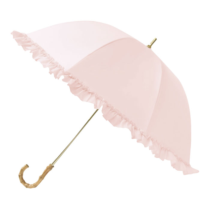 pink trick pinktrick 完全遮光 深張り フリル 日傘 長傘 50cm