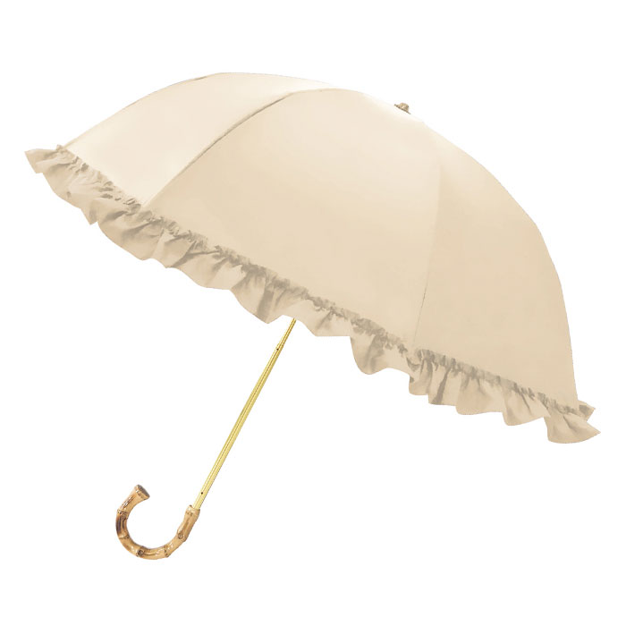pinktrick 完全遮光 深張り フリル 日傘 折りたたみ傘 2段 3段 折り畳み傘 晴雨兼用 ...