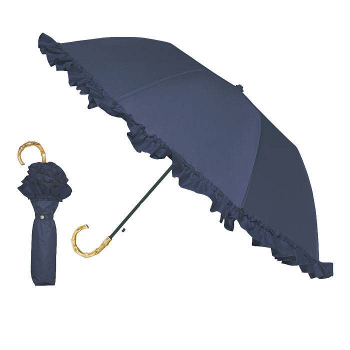 pinktrick 完全遮光 フリル 日傘 ジャンプ 折りたたみ傘 かさ 傘 晴雨兼用 はっ水 遮熱 完全 遮光 送料無料｜ls-ablana｜03