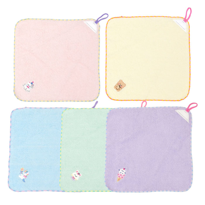 ループ付きタオル 5枚セット ループタオル ひも付きタオル 5色セット メール便送料無料 |  | 01