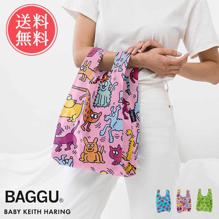 新品未使用BAGGUエコバッグ:キースヘリングKeith Haring pc-baggu-khby-00.jpg