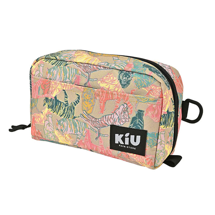 Wpc. w.p.c. KiU ウォーターリペレントポーチ L ポーチ メンズ レディース マルチポーチ 小物入れ マチあり ポケット 黒 総柄 | KiU | 05