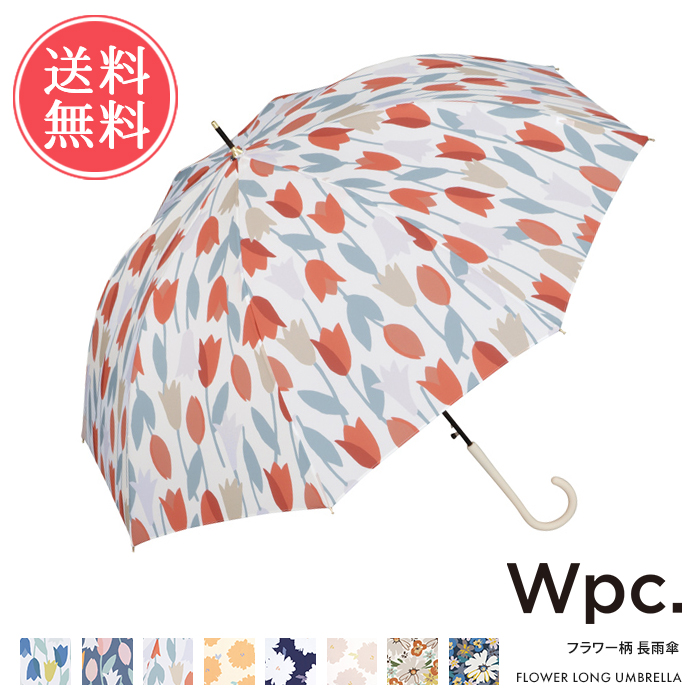 Wpc. 雨傘 花柄 長傘 傘 レディース おしゃれ ジャンプ 雨 晴雨