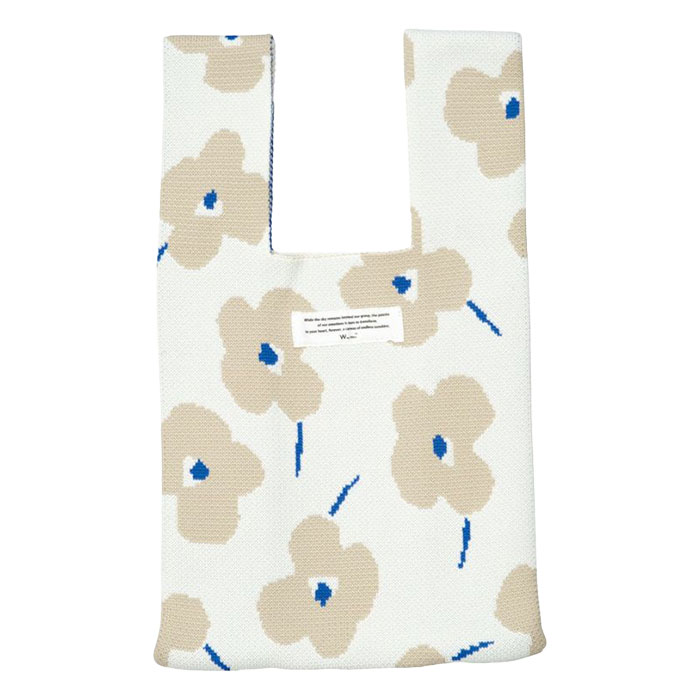 Wpc. w.p.c. ニットトートバッグ トート マルシェバッグ ニット かばん 鞄 バッグ 総柄 花柄 レディース メール便送料無料 | Wpc. | 04