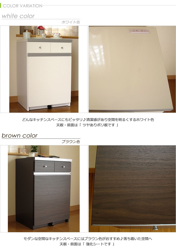 ダストボックス/蓋付きゴミ箱 【2分別】 幅55cm ブラウン 【完成品】 ゴミ箱 幅25cm 台所 キッチン ごみ箱 ダストボックス 2分別