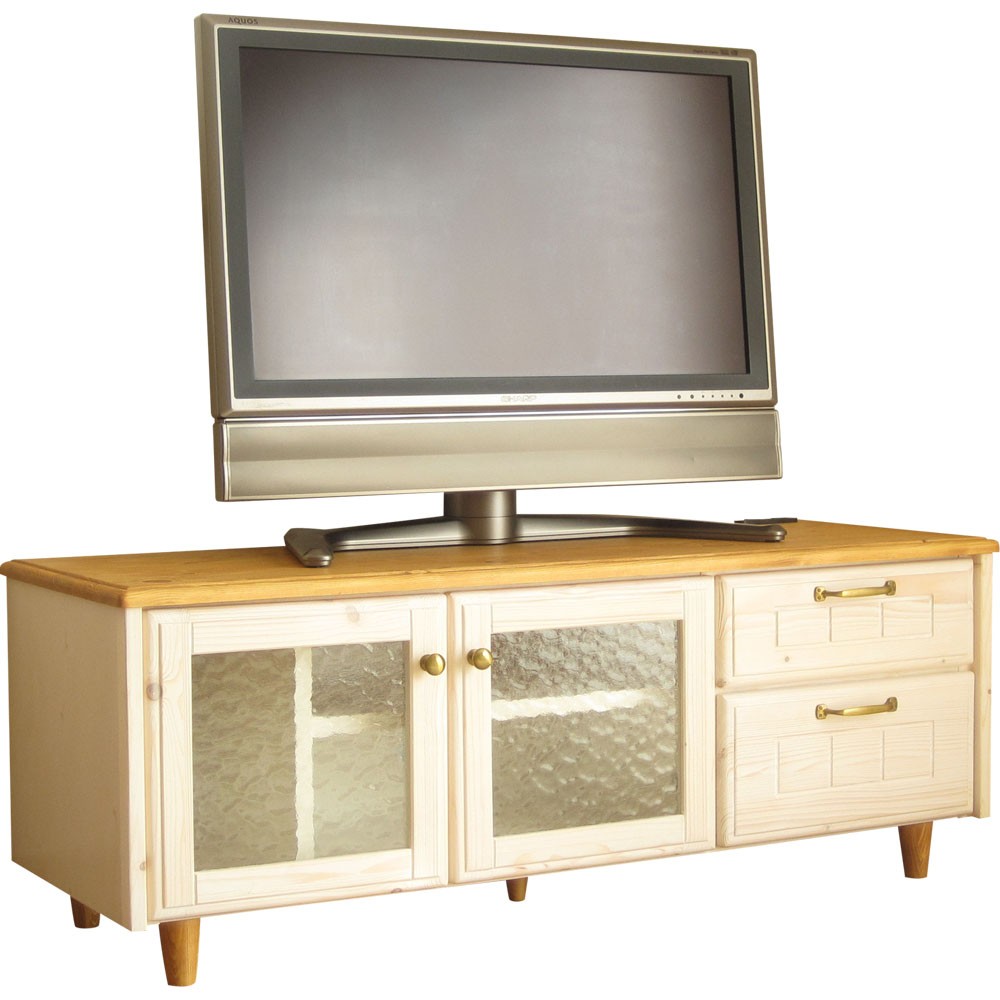 テレビ台 完成品 幅 120 cm テレビボード ローボード 白 おしゃれ 無垢