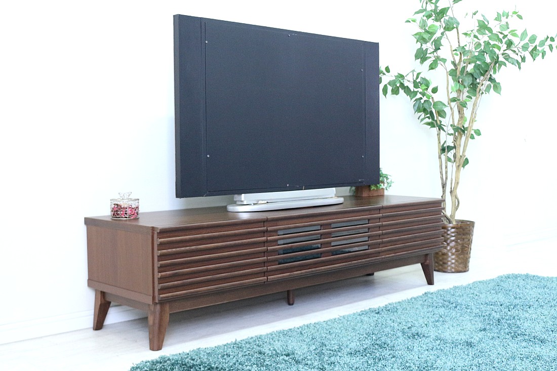テレビ台（ボード）引き出し付き　ブラウン木製　幅150センチ テレビボード ナチュラル ブラウン 完成品 150 幅 センチ テレビ台