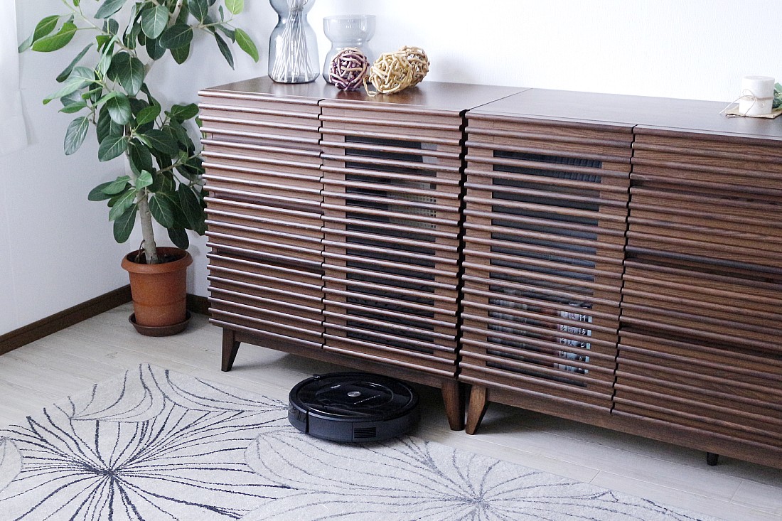 サイドボード リビングボード キャビネット ナチュラル ブラウン 80 幅