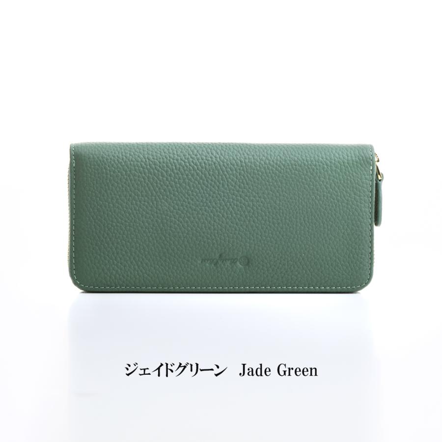 SALE／10%OFF △ 長財布 緑 グリーン 緑色 財布 レディース 大容量 ラウンドファスナー