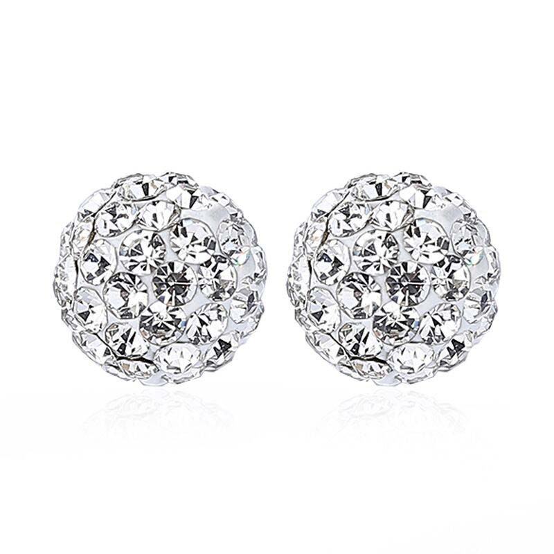 ピアス レディース ミラーボール プラチナ仕上 シルバー925 プレゼント