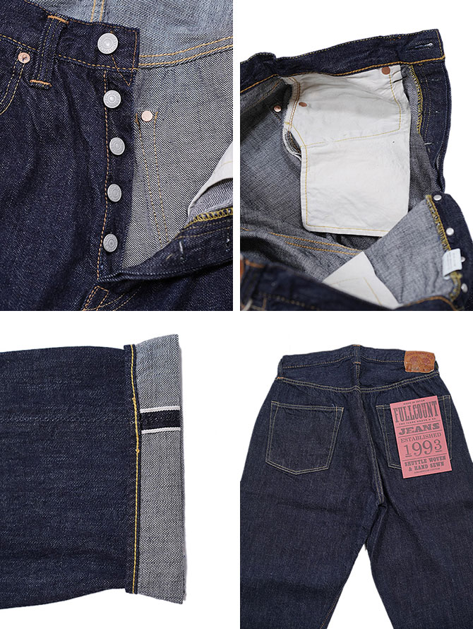FULLCOUNT フルカウント 0105SSW 36インチ　新品タグ付き FULLCOUNT 0105SSW Wide Denim (Super Smooth) (One Wash
