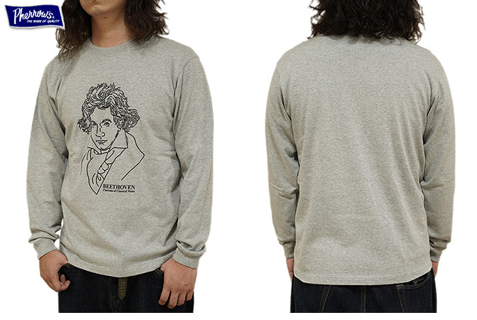 Pherrow's（フェローズ） Pherrow's 24W-PLT-B プリントL/S T-Shirts