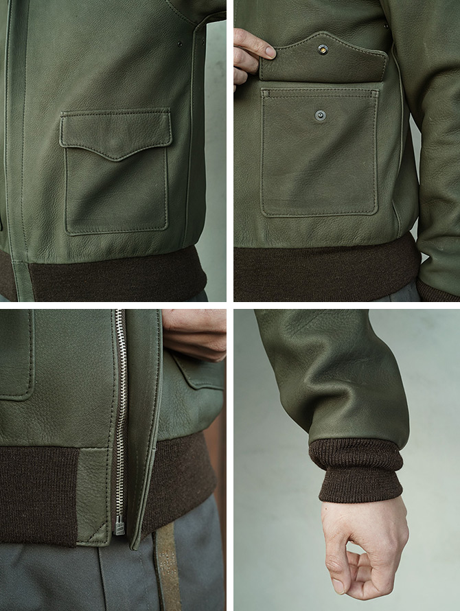 ワイツーレザー Y'2 LEATHER A-2SP TYPE A-2 Deer Skin 鹿革 限定