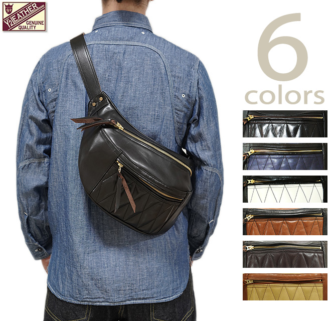 レザー　ウエストバッグ　シルバー メタリックレザーウエストバッグ Silver - c a b i n e t O N L I N E