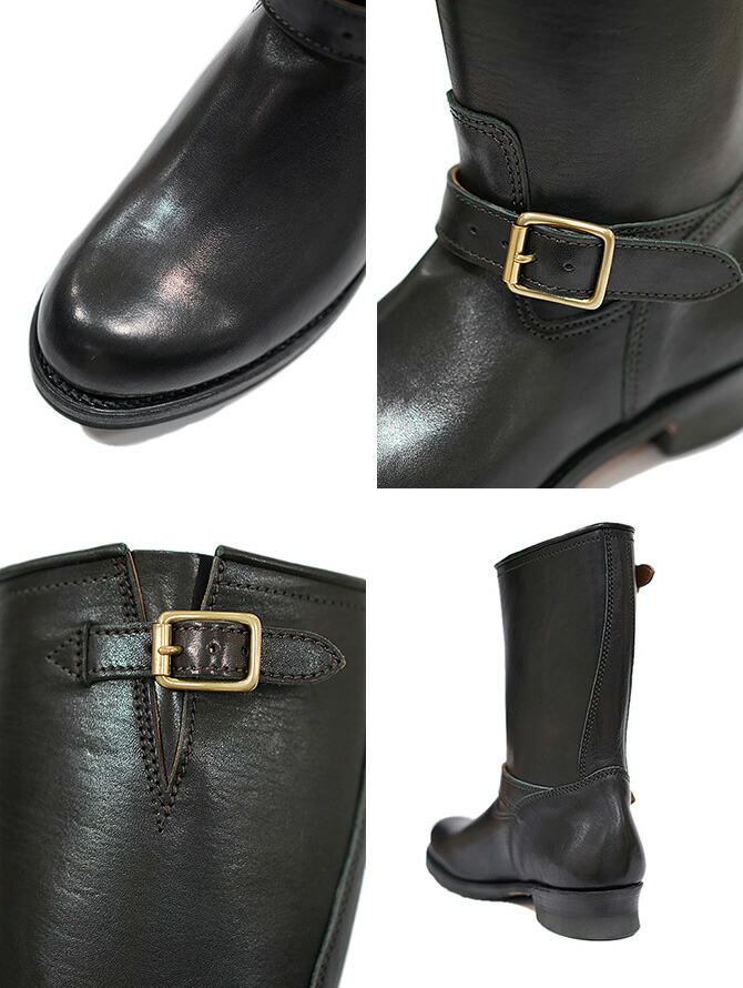 Y'2 LEATHER エコホースエンジニアブーツ　black　EB-01 ワイツーレザー Y'2 LEATHER エンジニアブーツ EB-01 ECO HORSE