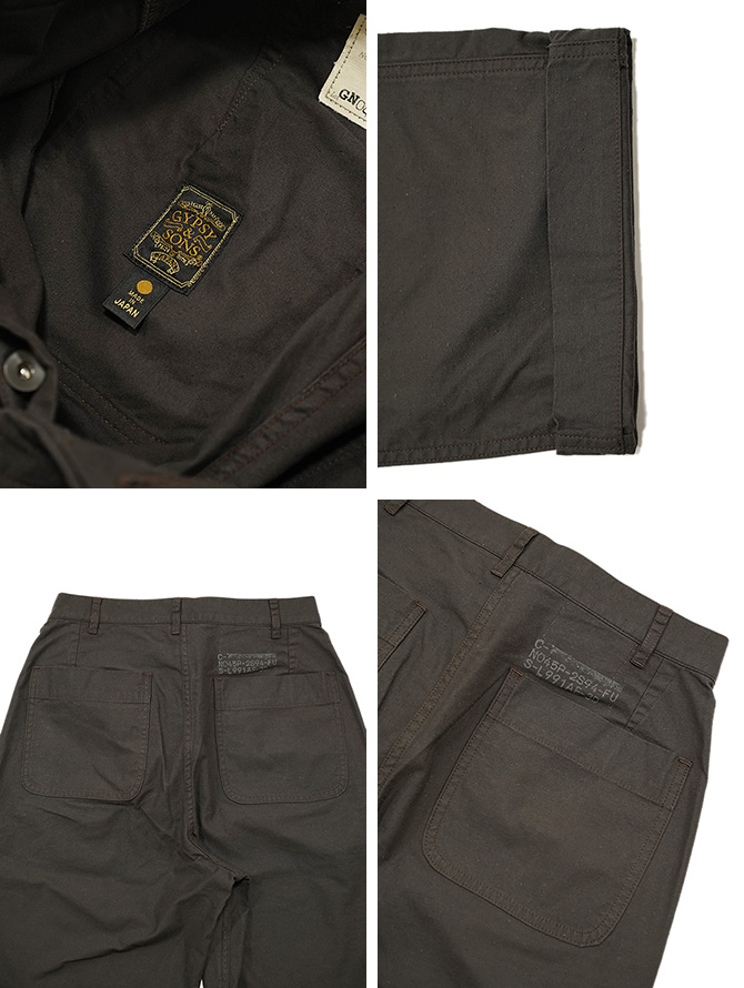 GYPSY&SONS 40S ネップバックチノトラウザーズGS2449917 40S NEP BACK CHINO TROUSERS 40S ネップバックチノトラウザーズ