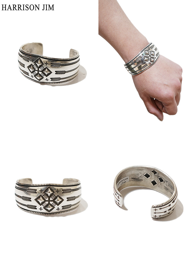 Navajo Harrison Jim インゴットシルバーコインエッジバングル