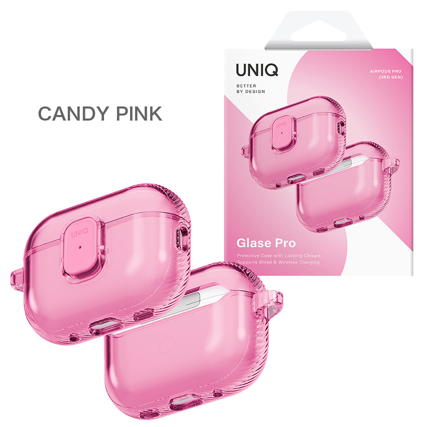 2回使用 Airpods Pro 3 UNIQケース付き UNIQ ユニーク エアポッツプロ3 ケース AIRPODSPRO3 GLSPGCLR APPLE