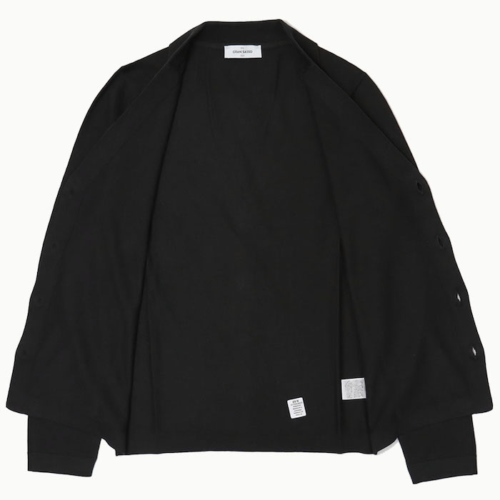 GRAN SASSO グランサッソ スエード ニット ジャケット 50 黒 Gran Sasso（グランサッソ） グランサッソ / GRANSASSO / ニット
