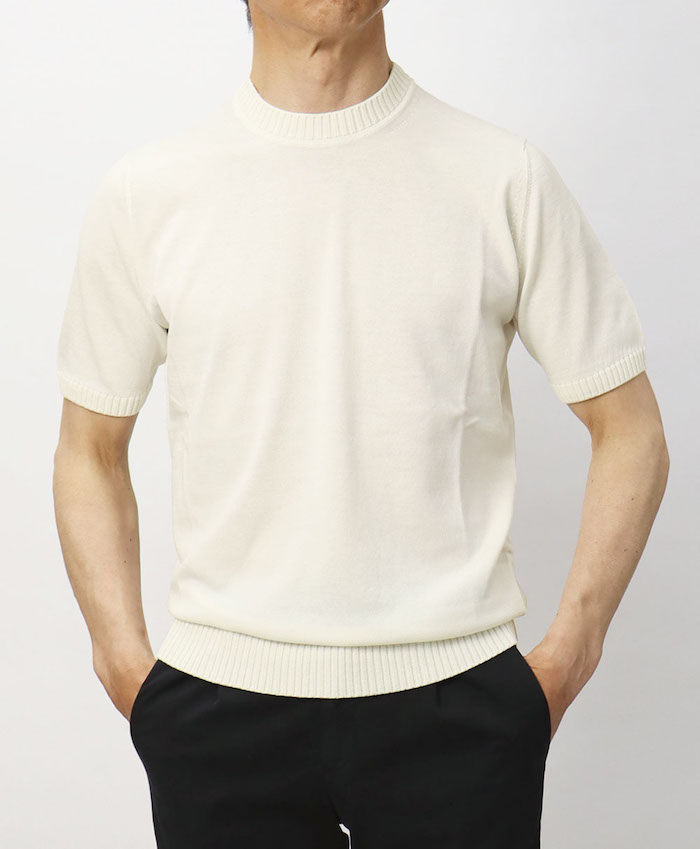 フィリッポデローレンティスsize46クレープコットンニット フィリッポ デ ローレンティス / FILIPPO DE LAURENTIIS ニット 半袖 T