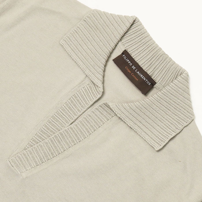 FILIPPO DE LAURENTIIS crepe cotton ポロ フィリッポ デ ローレンティス / FILIPPO DE LAURENTIIS ニット