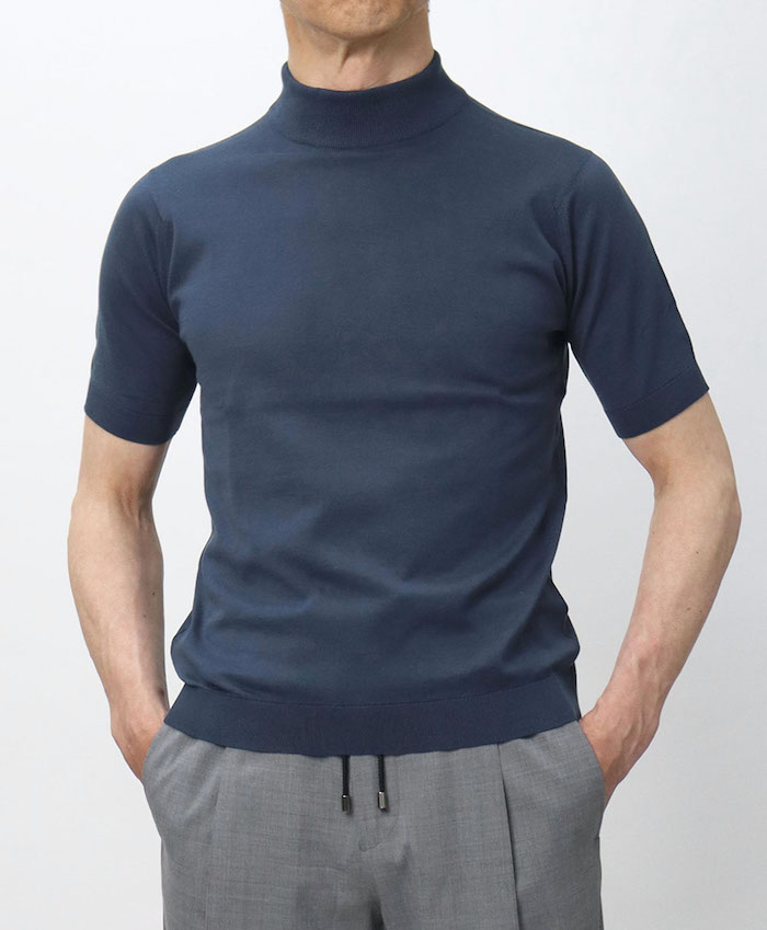 ジョンスメドレー シーアイランドコットン ニット Lモックネック JOHN SMEDLEY（ジョンスメドレー） ジョンスメドレー / JOHN SMEDLEY