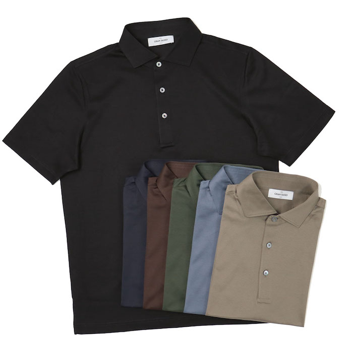 あっちー様GRANSASSO マーセライズ コットン シルケット加工　ポロシャツ Gran Sasso（グランサッソ） グランサッソ / GRANSASSO / ポロシャツ