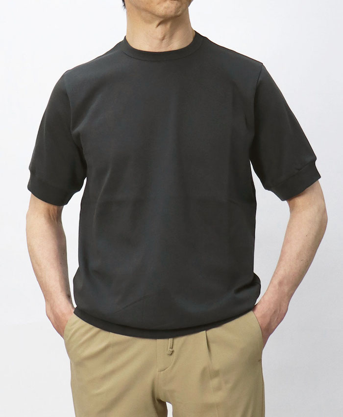 アンティーチポ / ANTICIPO クルーネック Tシャツ コットン スムース