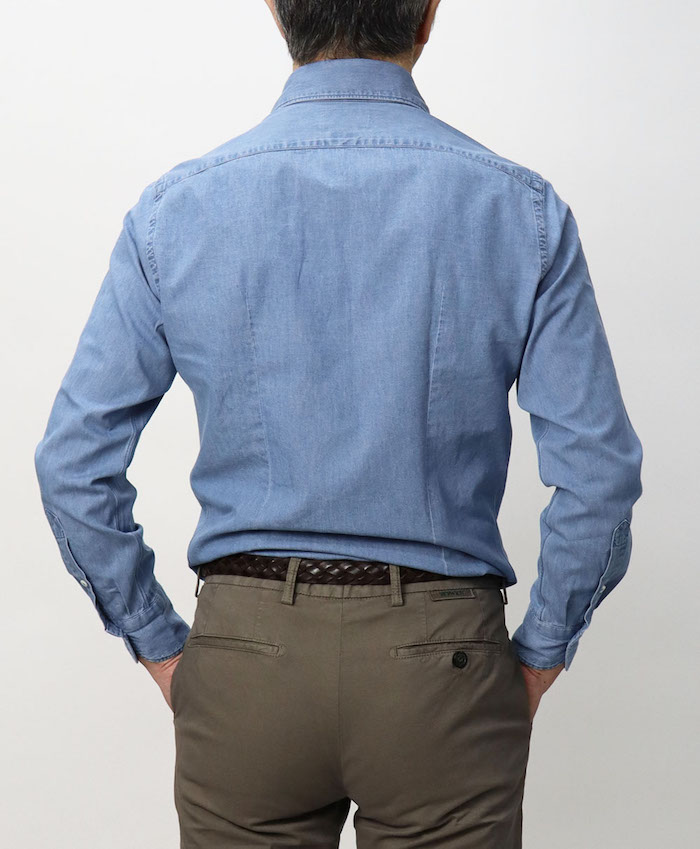 【レア美品】Giannettoジャンネットデニムシャツジャケット ブラック S シャツジャケット魅せるWILD &SEXYな青～ Giannetto【ジャン