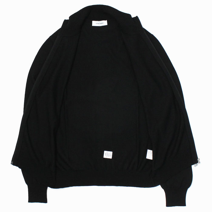 24AWタグ付新品☆グランサッソ 12Gメリノウールモックネックニット 黒 LL 12Gメリノウール モックネックニット｜GRAN SASSO（グランサッソ