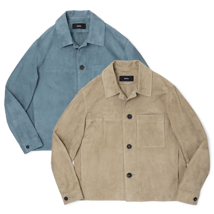 CAHLUMN/カウラム LAMB NAPPA /GOAT SUEDE LEATHER SHIRT/ラム