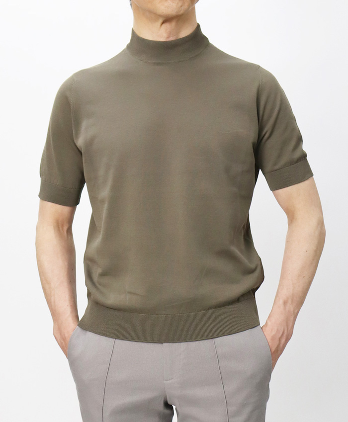国内発送 FILIPPO DE LAURENTIIS Uネック長袖Tシャツ 56 フィリッポ デ ローレンティス / FILIPPO DE LAURENTIIS ニット