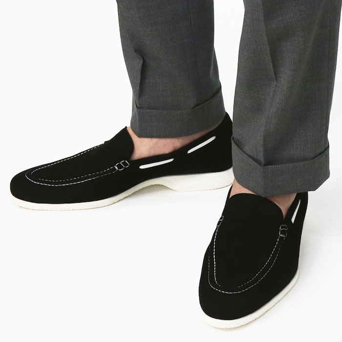 FERRANTE フェランテ / ネイビーエム NAVY M スエード デッキ