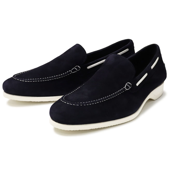 FERRANTE フェランテ / ネイビーエム NAVY M スエード デッキ
