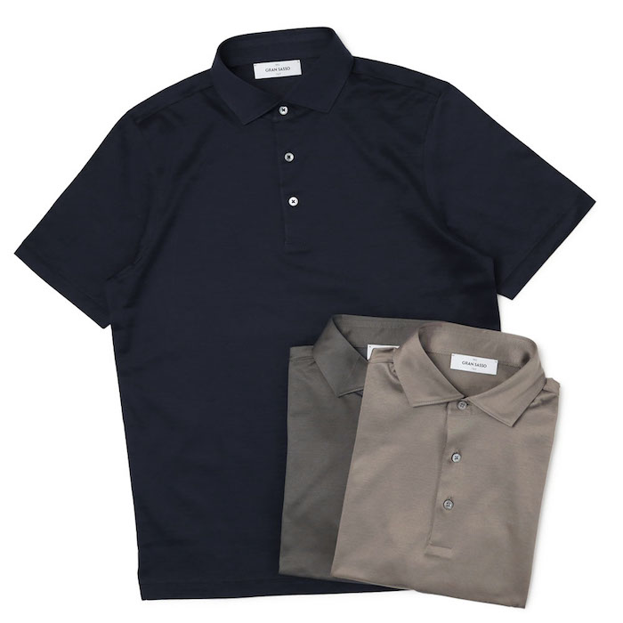 ぼん　極美品 GRANSASSO グランサッソ ニットポロシャツ Gran Sasso グランサッソ / GRANSASSO ポロシャツ マーセライズ