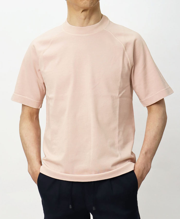 美品　チルコロ 半袖ニット　イタリア製　サイズL CIRCOLO 1901 チルコロ / セミ モックネック Tシャツ ラグラン