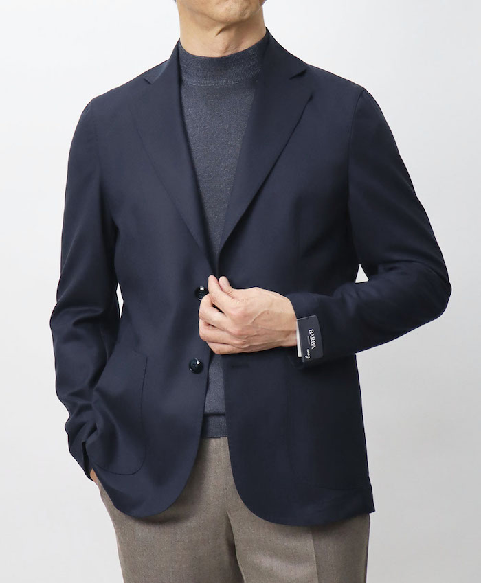 BARBA バルバ / シャツジャケット ウールサキソニー 返品・交換