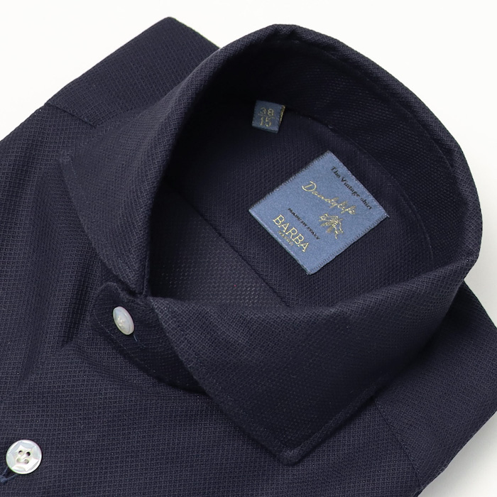 【クリーニング済・美品】BARBA DANDYLIFEバルバダンディライフ38 BARBA バルバ / DANDY LIFE ダンディ ライフ セミワイド シャツ