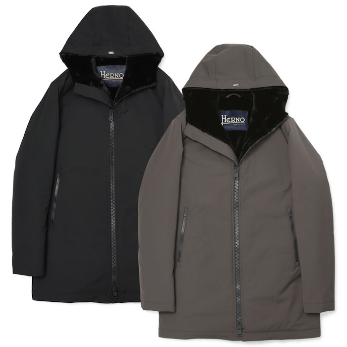 新品未■HERNO ヘルノ■フーテッドコート マウンテンパーカー 撥水加工 38 HERNO ヘルノ / フーデッド コート ナチュラルストレッチ