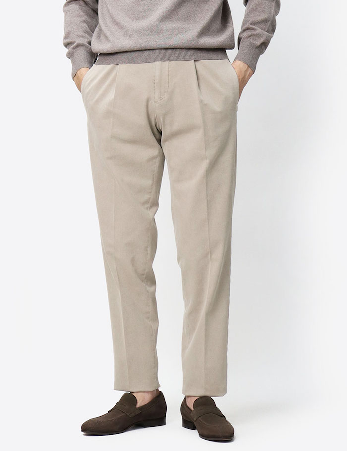 Santaniello★新品 サンタニエッロ グレーウールジャージーパンツ 50 Santaniello サンタニエッロ / SANTANIELLO アレキ ARECHI