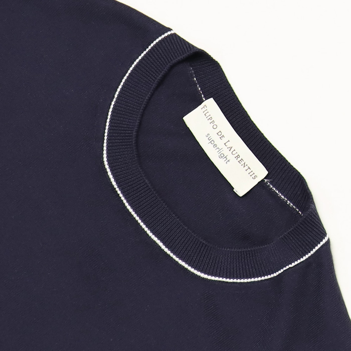 国内発送 FILIPPO DE LAURENTIIS Uネック半袖Tシャツ 46 フィリッポ デ ローレンティス / FILIPPO DE LAURENTIIS ニット