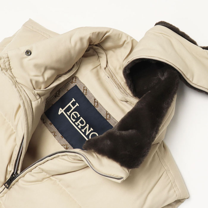 HERNO ヘルノ / ダウンベスト ポーラテック POLAR-TECH 襟エコファー