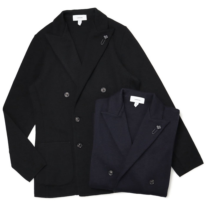 LARDINI ラルディーニ / ダブル ニット ジャケット ウール 返品