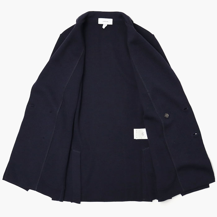 美品 ブートニエール＆専用ハンガー付 LARDINI ウール ダブル コート LARDINI（ラルディーニ）ウールフランネルソリッドダブル