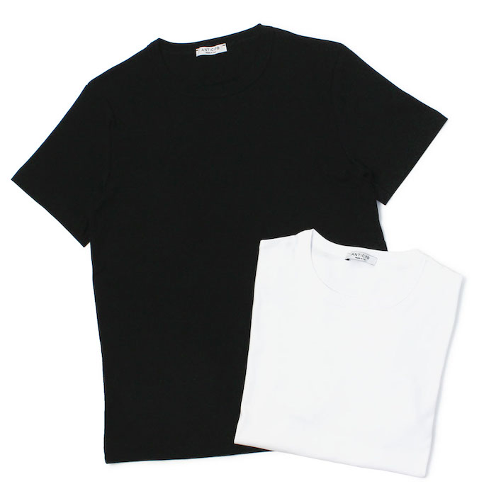 未使用 ANTICIPO アンティーチポ グリッロ スムースコットン Tシャツ アンティーチポ / ANTICIPO クルーネック Tシャツ コットン
