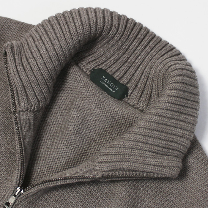 ZANONE ザノーネ / CHIOTO ZIP スタンドカラー ニット ブルゾン