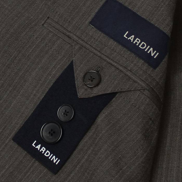 ラルディーニ LARDINI ワンプリーツ スーツ 3釦段返り ウール シャドウ