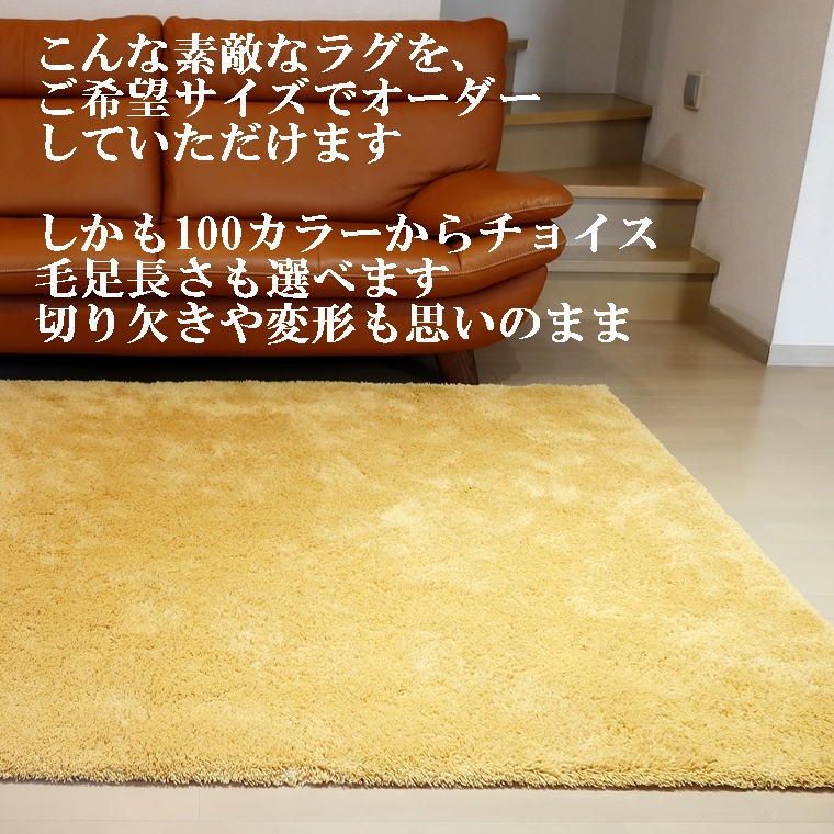 オーダーラグ 絨毯 シャギー/長方形 円形 楕円/床暖/ecoulu/特注 日本製/自動見積り｜lucentmart-bed｜04