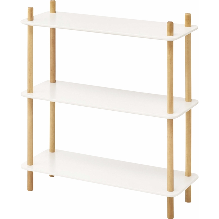 オープンラック シェルフ 飾り棚/ナチュラルカラー/3段 幅80 高さ85.5 |  | 01